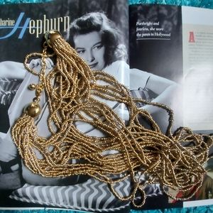 Long gold necklace!!!!!